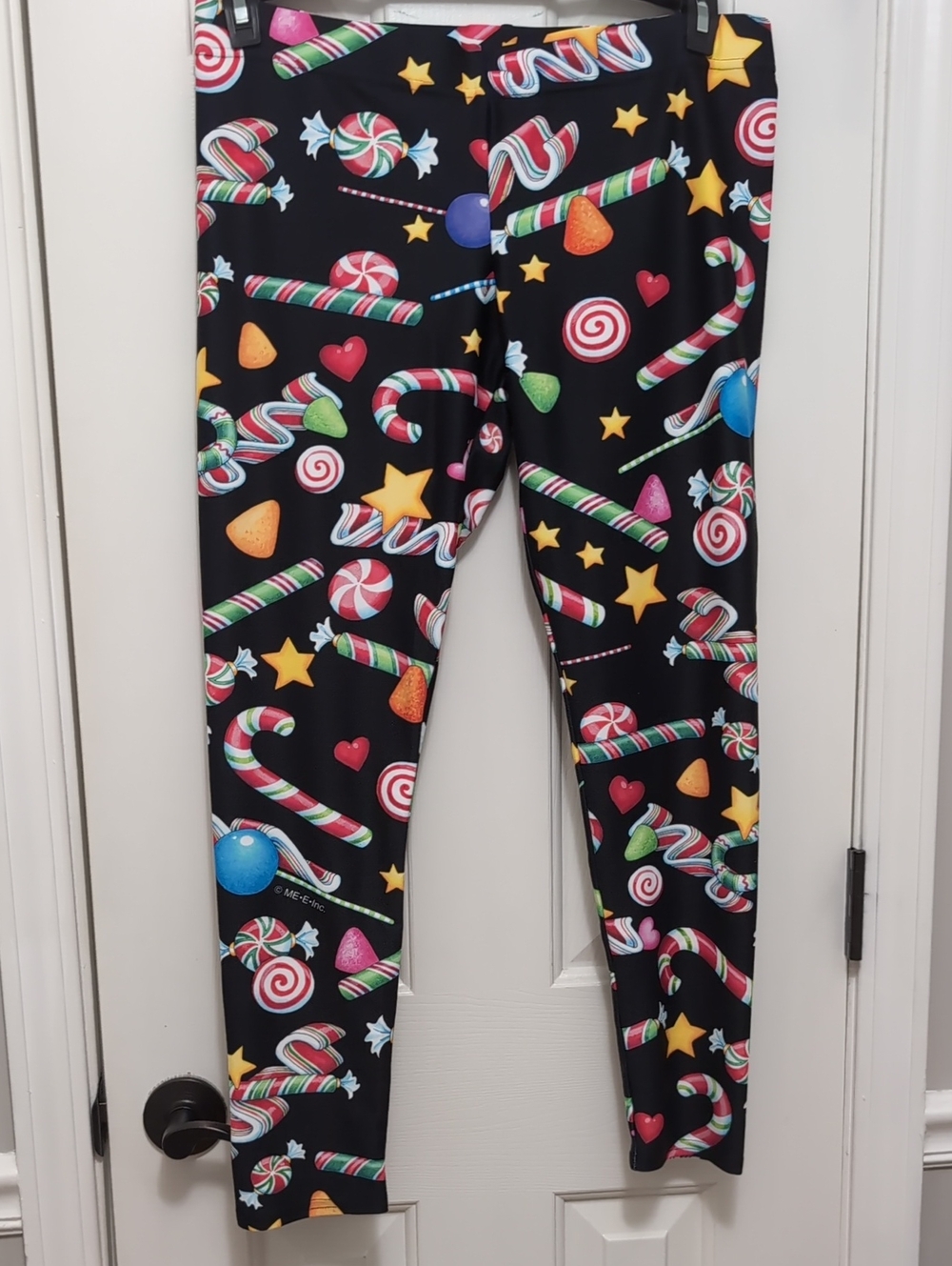 Kids Candy Print Black Leggings